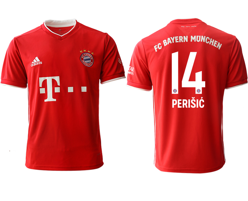 Men 2020-2021 club Bayern Munich home aaa version #14 red Soccer Jerseys